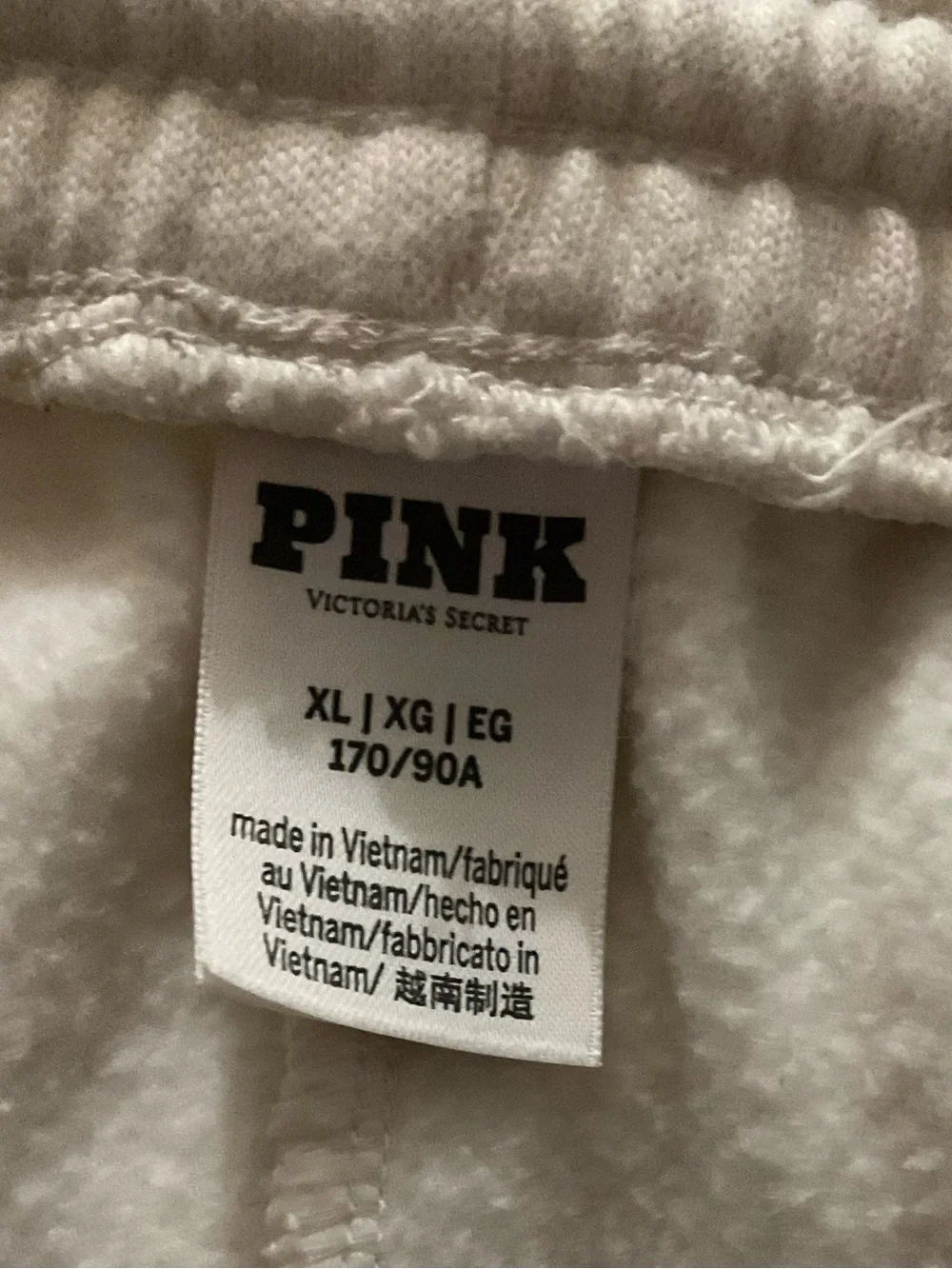 PINK Victoria's Secret White Cozy Fleece Shorts